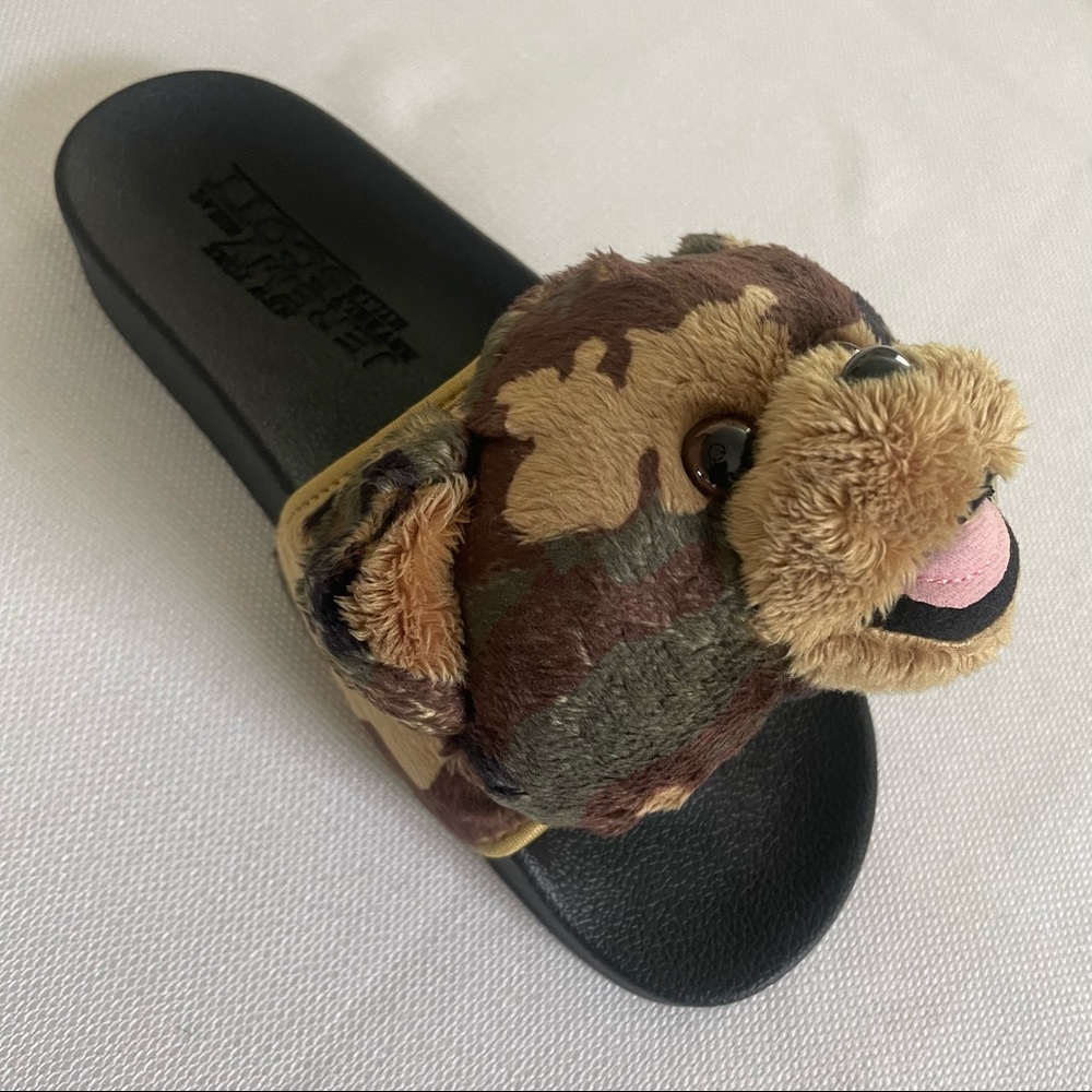 Adidas X Jeremy Scott Camo Teddy Bear Adilette Slides Mens 7 Women 8.5 - Picture 7 of 9